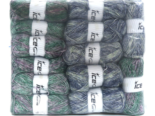 Mixed Lot Multicolor Mega Star Yarns