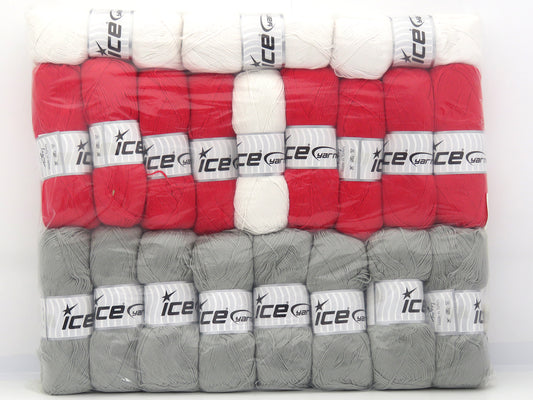 Mixed Lot Multicolor Cotton Acrylic Yarns