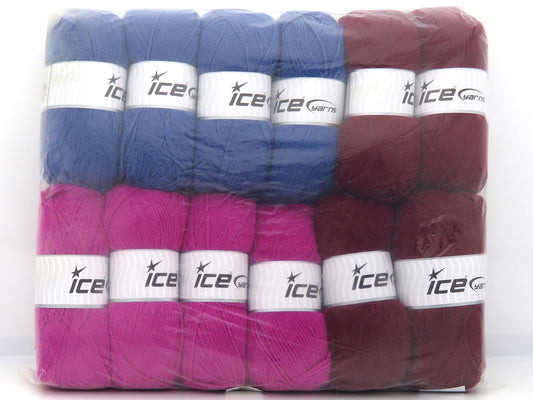 Mixed Lot Multicolor Acrylic Yarns