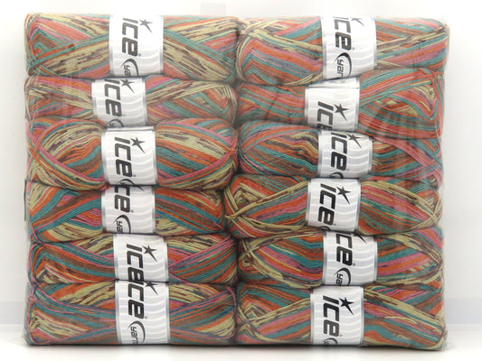 Mixed Lot Multicolor Multicolor Sock Yarns