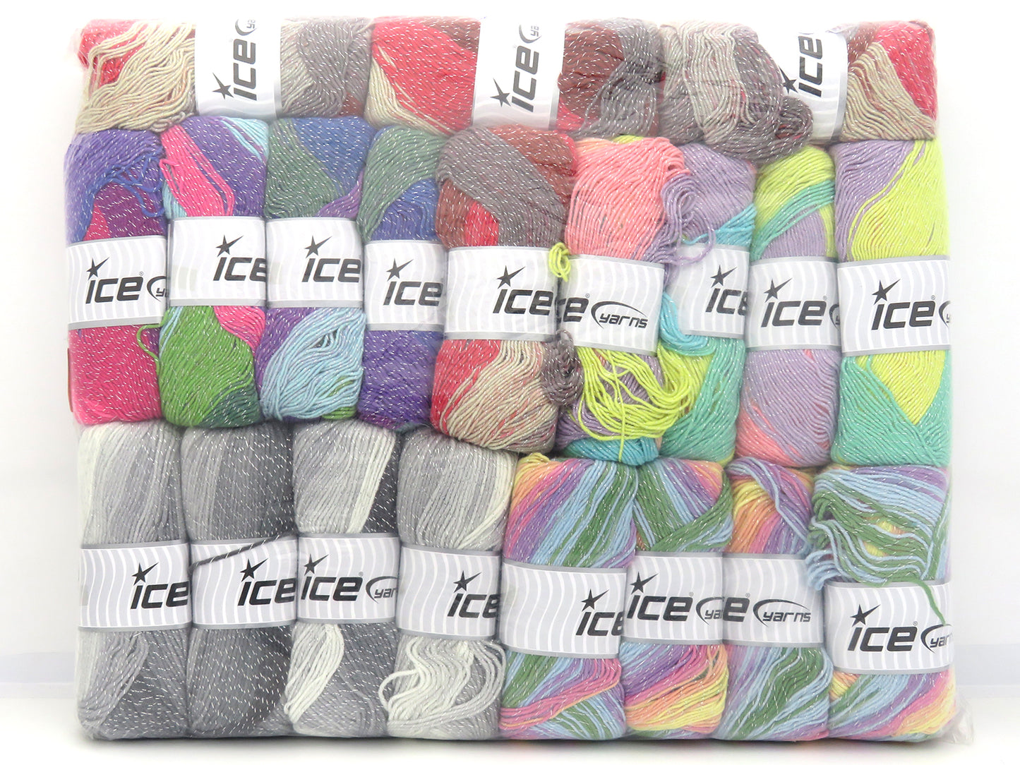 Mixed Lot Multicolor Magic Glitz Yarns fnt2-83148