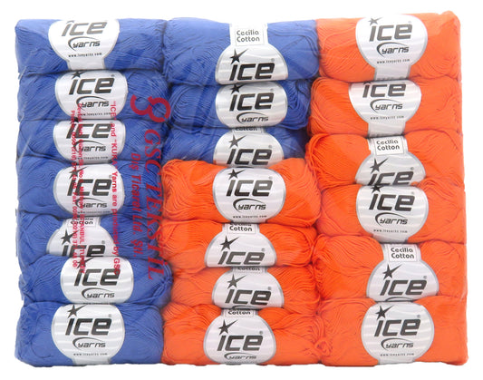 Mixed Lot Multicolor Mercerised Cotton Yarns