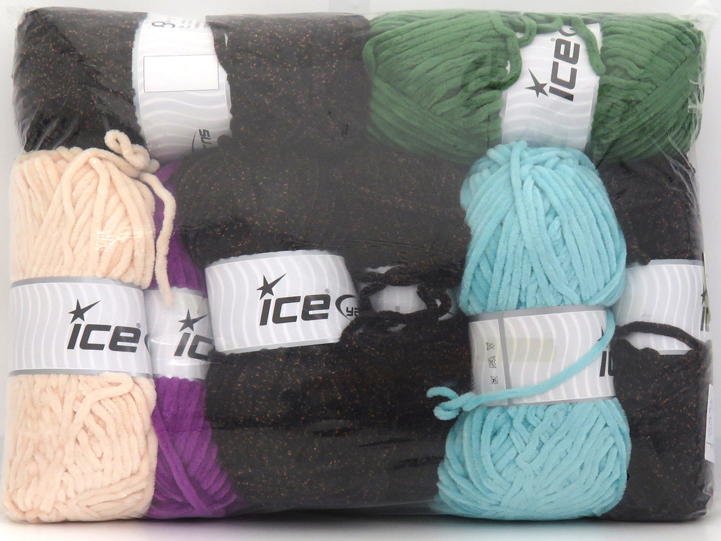 Mixed Lot Multicolor Chenille Yarns fnt2-83452