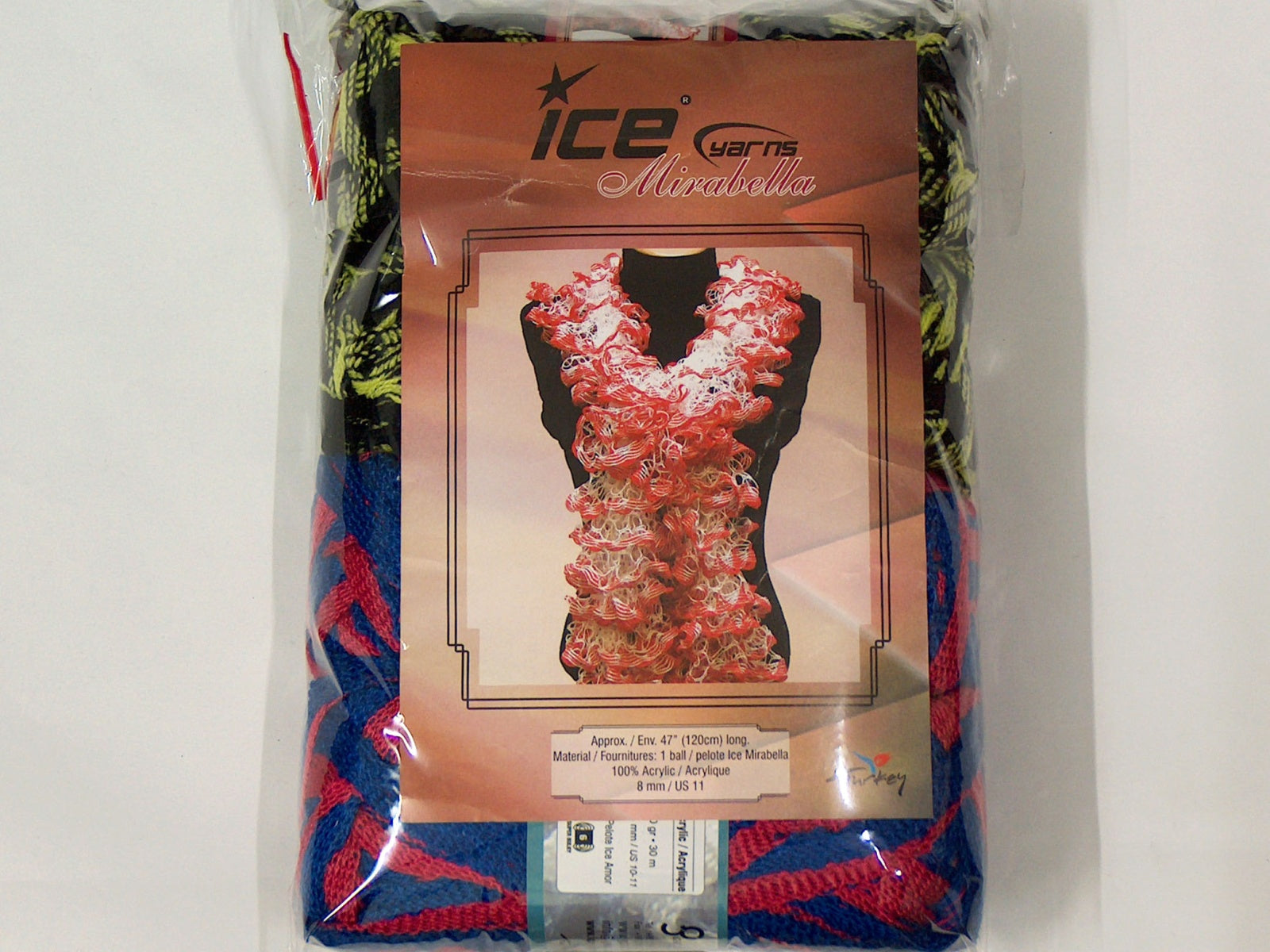 Mixed Lot Multicolor 2 balls of Mirabella - 2 balls of Amor Yarns