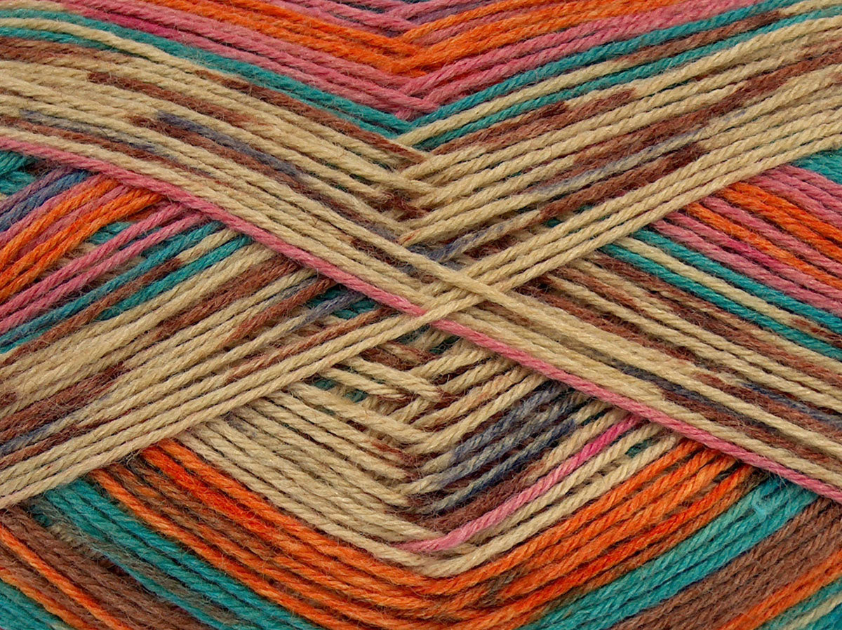Mehrfarbige Socke