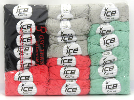 Mixed Lot Multicolor Cecilia Cotton Yarns