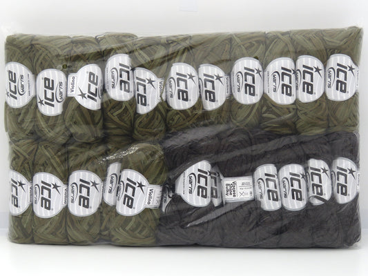 Mixed Lot Multicolor Viscose Shine Bulky Yarns - Violino Yarns