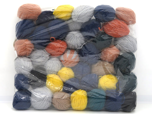 Mixed Lot Multicolor Plain Leftover Yarns fnt2-82432