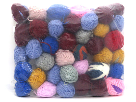 Mixed Lot Multicolor Plain Leftover Yarns fnt2-83055