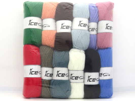 Mixed Lot Multicolor Angora Luxe Yarns