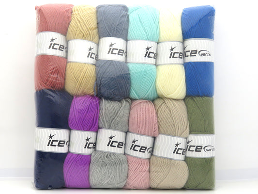 Mixed Lot Multicolor Angora Luxe Yarns