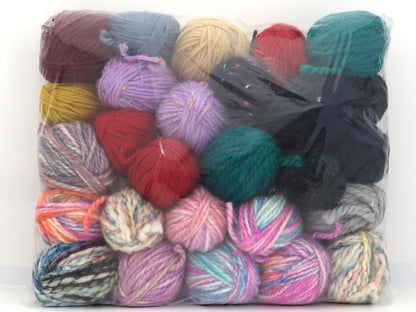 Mixed Lot Multicolor Leftover Bulky Yarns fnt2-83425