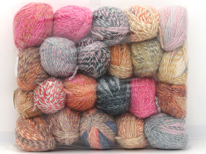 Mixed Lot Multicolor Leftover Self Striping Yarns fnt2-83426