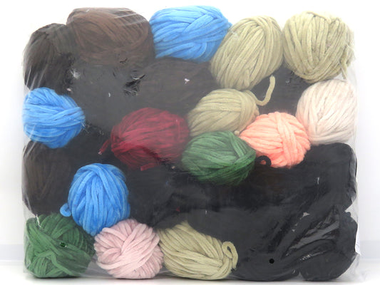 Mixed Lot Multicolor Leftover Chenille Yarns fnt2-83455
