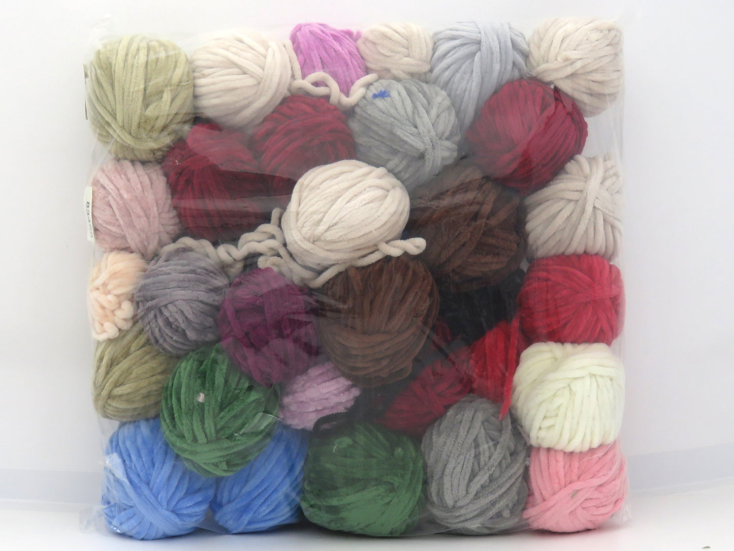 Mixed Lot Multicolor Leftover Chenille Yarns fnt2-83457