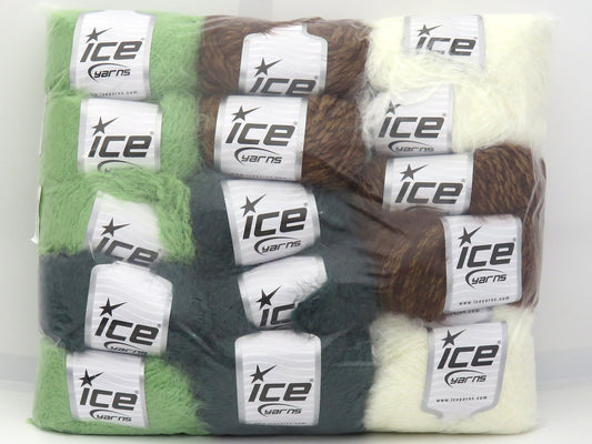 Mixed Lot Multicolor Merino Fur Yarns fnt2-83672