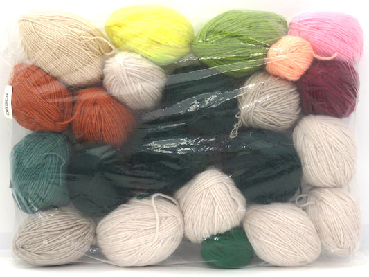 Mixed Lot Multicolor Plain Leftover Yarns fnt2-83690