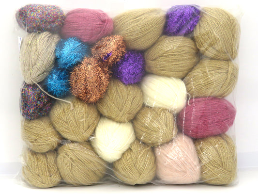 Mixed Lot Multicolor Metallic Leftover Yarns fnt2-83691