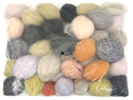 Mixed Lot Multicolor Metallic Leftover Yarns fnt2-83705