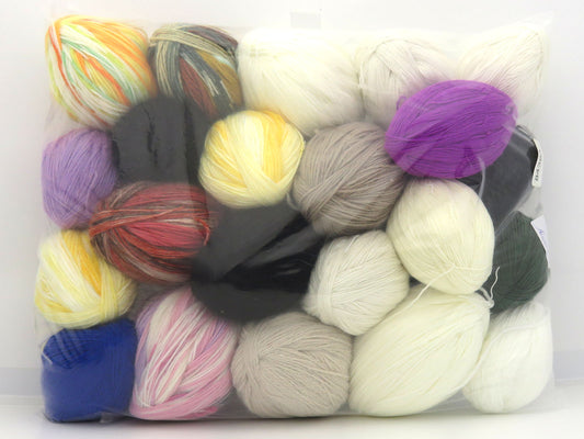 Mixed Lot Multicolor Leftover Winter Yarns fnt2-84364