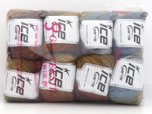 Mixed Lot Multicolor Vivid Wool Yarns fnt2-84448