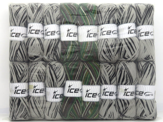 Mixed Lot Multicolor Sock Yarns fnt2-84465