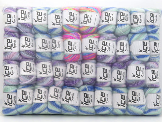 Mixed Lot Multicolor Picasso Yarns fnt2-84480