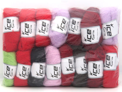 Mixed Lot Multicolor Winsome Mohair Yarns fnt2-84806