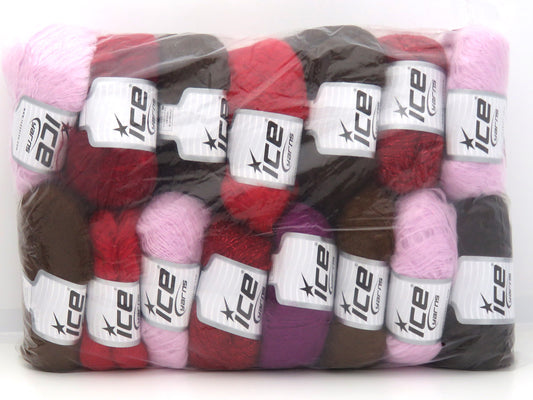Mixed Lot Multicolor Winsome Mohair Yarns fnt2-84807