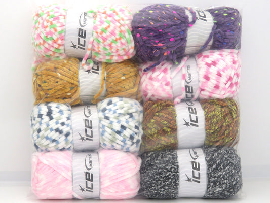 Mixed Lot Multicolor Chenille Types fnt2-84812