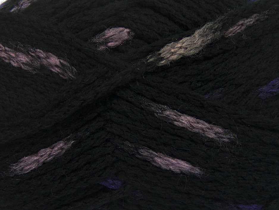 TubeWool Bulky Spots Black, Purple, Rose Pink Sku:fnt2-42432