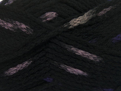 TubeWool Bulky Spots Black, Purple, Rose Pink Sku:fnt2-42432