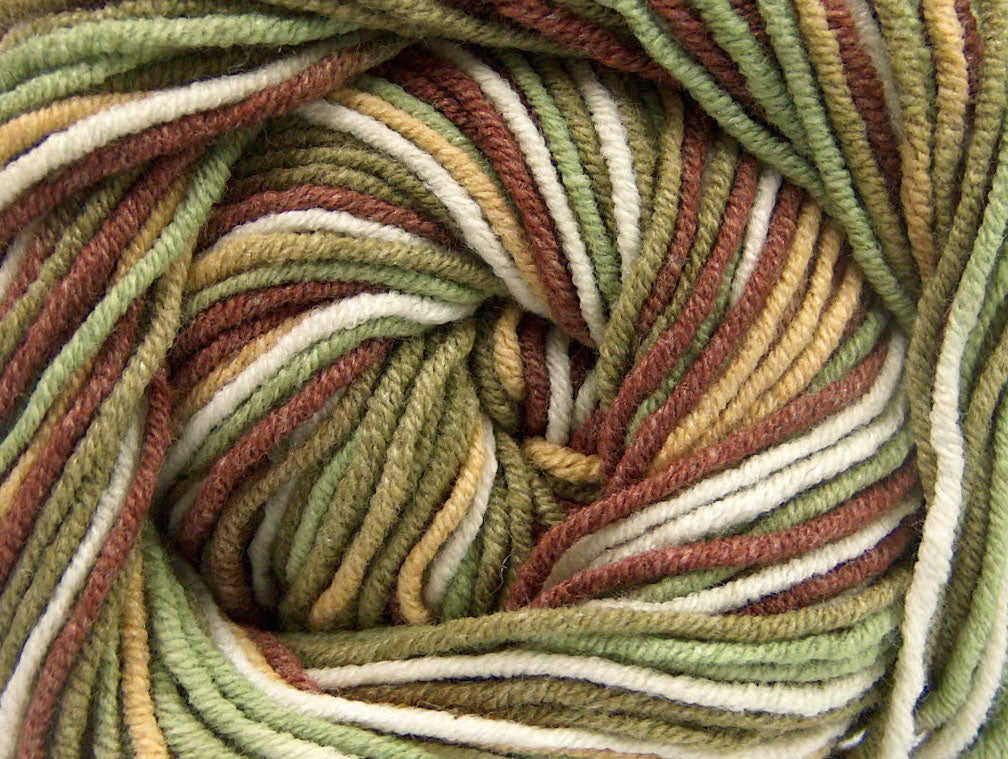 Lorena Print Khaki, Brown, Beige, White Sku:fnt2-51443