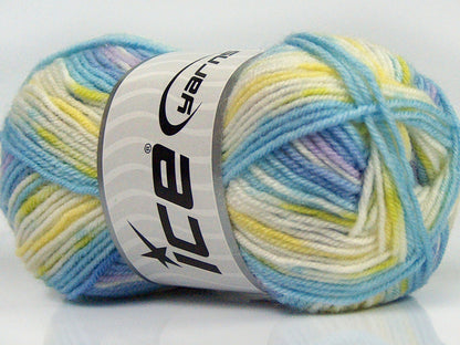 Mini Baby Design Blue Shades, Yellow, Green, White, Light Lilac fnt2-67254