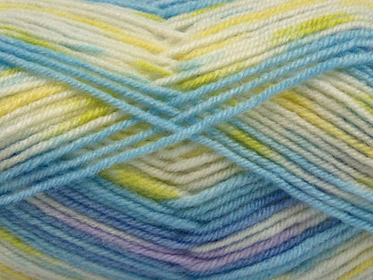 Mini Baby Design Blue Shades, Yellow, Green, White, Light Lilac fnt2-67254