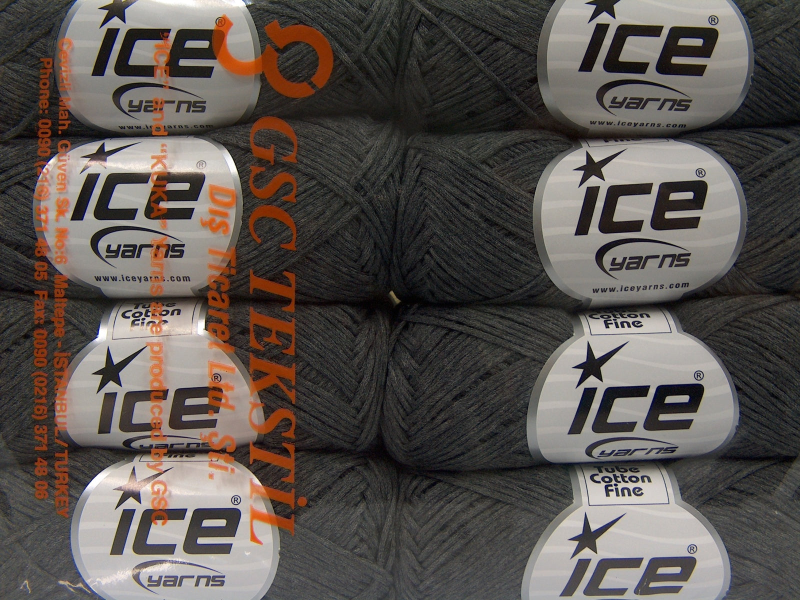 Tube Cotton Fine Dark Grey fnt2-67357