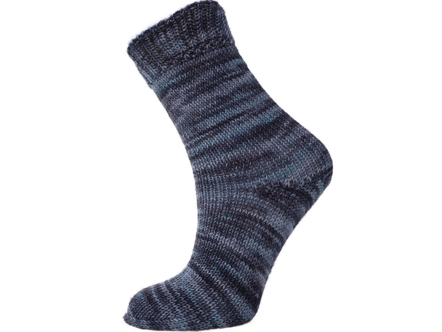 Hand Dyed Sock Merino Grey Shades, Turquoise fnt2-76798