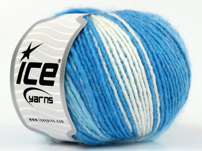 Passion Wool Blue Shades, White fnt2-78122