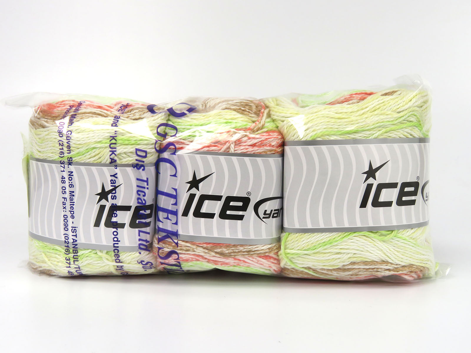 Cakes Cotton Royal White, Green, Yellow, Salmon, Brown fnt2-80473