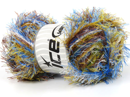 Eyelash Rainbow Brown, Blue, Yellow, White fnt2-80535