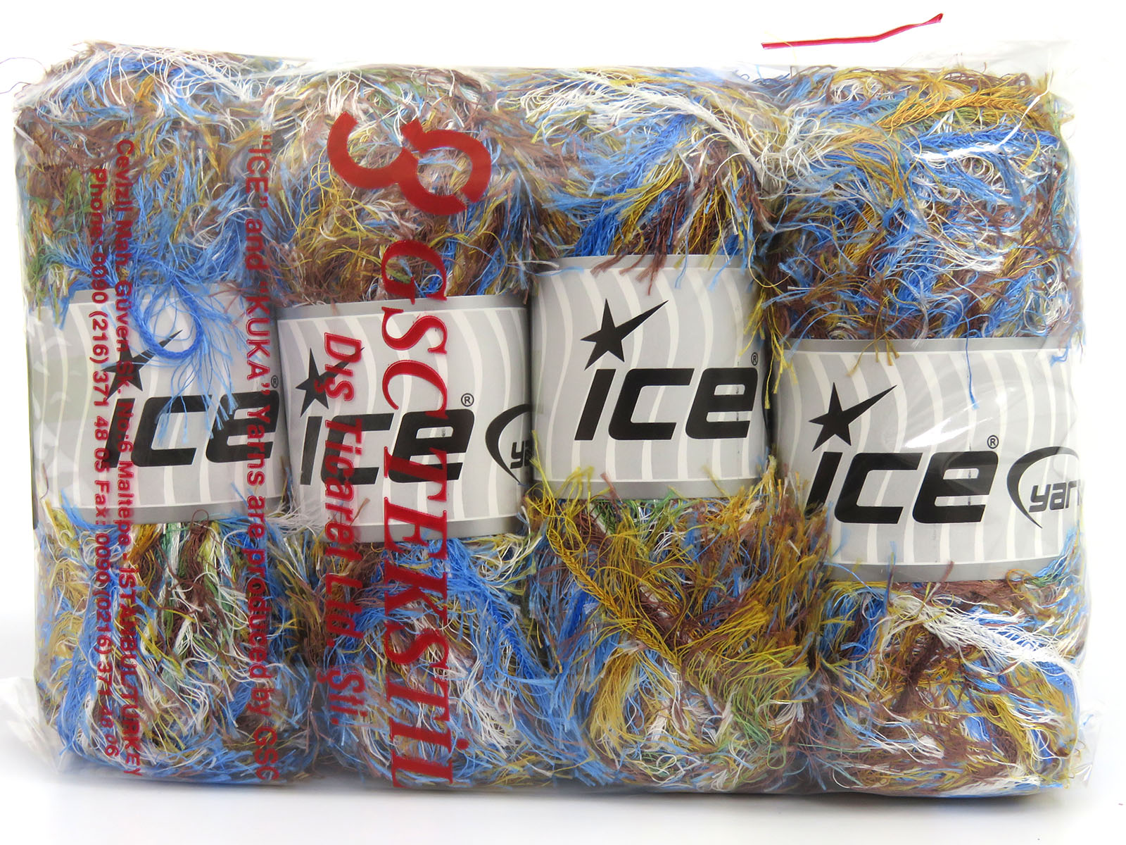 Eyelash Rainbow Brown, Blue, Yellow, White fnt2-80535