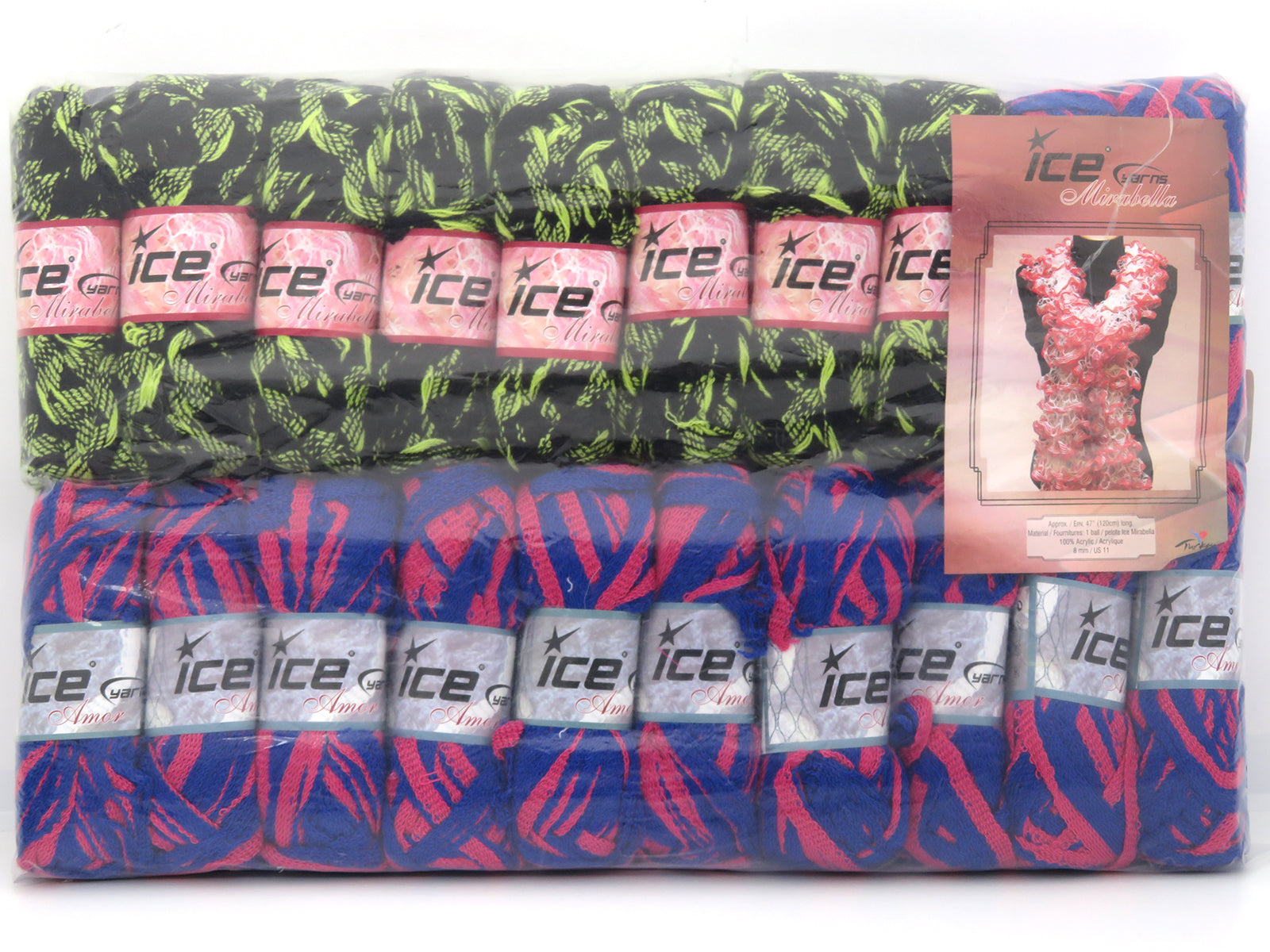 Mixed Lot Multicolor Scarf Yarns fnt2-80658