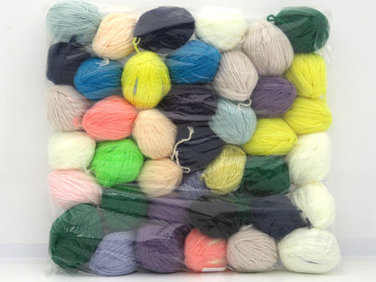 Mixed Lot Multicolor Plain Leftover Yarns fnt2-82424