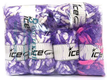 Mixed Lot Multicolor Cocoon Eyelash Yarns fnt2-82439