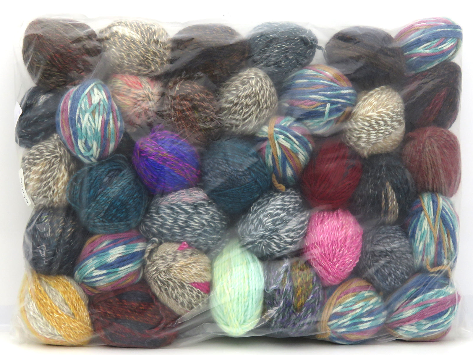 Mixed Lot Multicolor Self Striping Leftover Yarns fnt2-83048