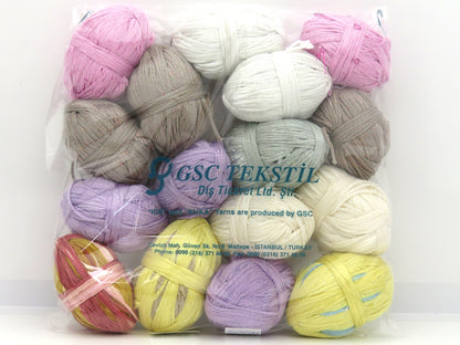 Mixed Lot Multicolor Viscose Glitz Yarns fnt2-83089