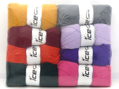 Mixed Lot Multicolor Angora Luxe Yarns fnt2-83124