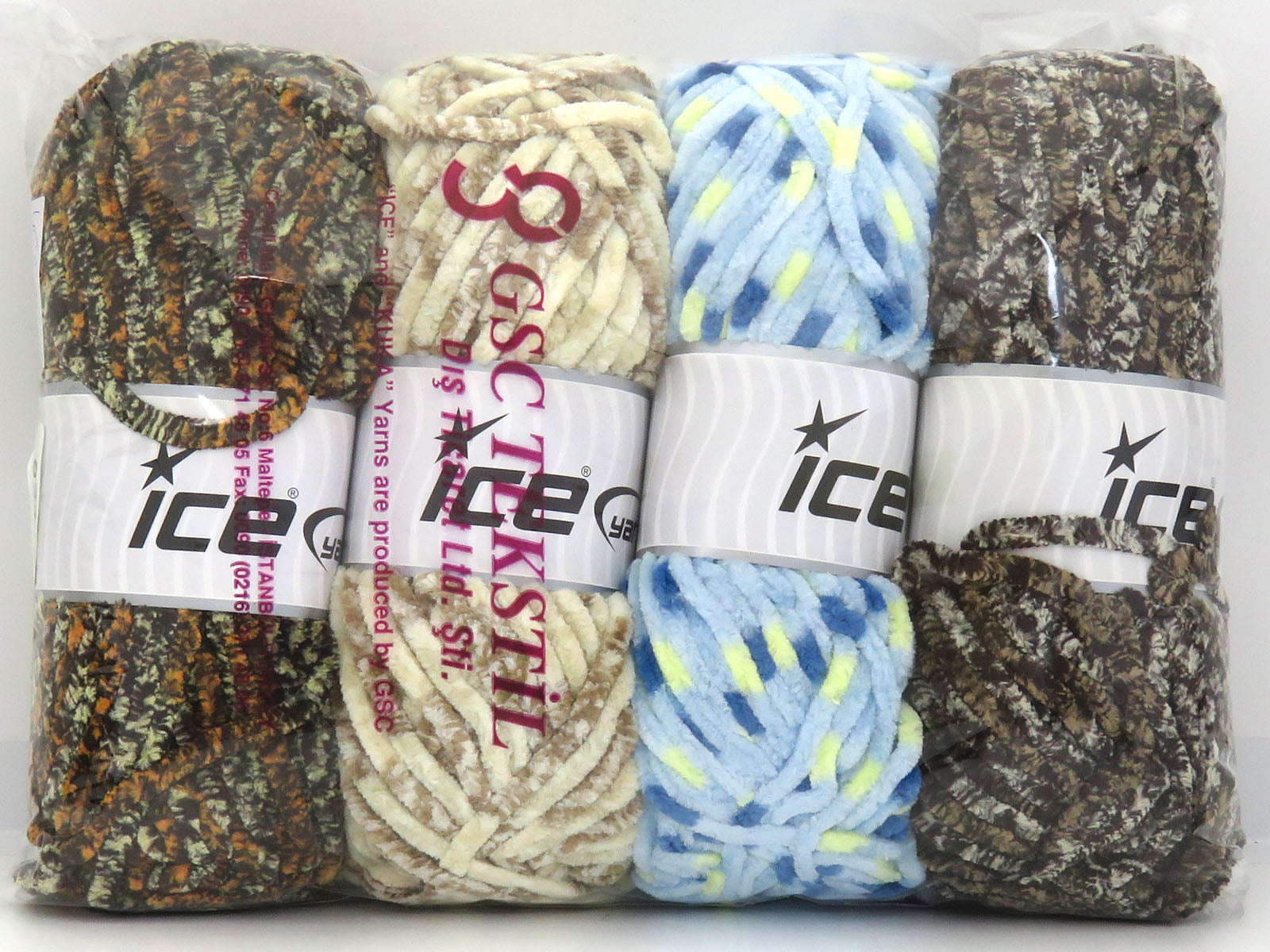 Mixed Lot Multicolor Chenille Types fnt2-83410