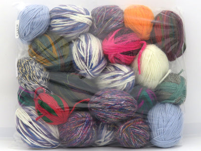 Mixed Lot Multicolor Leftover Winter Yarns fnt2-83413