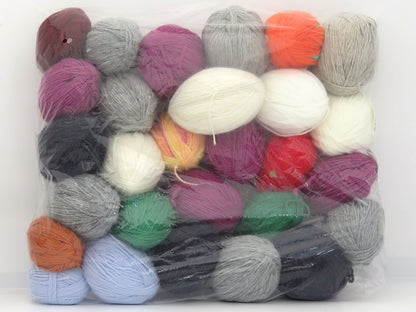 Mixed Lot Multicolor Leftover Winter Yarns fnt2-83429